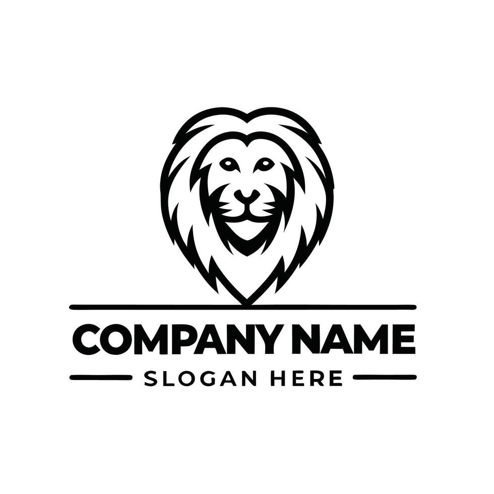 lion head logo template designs art , vector
