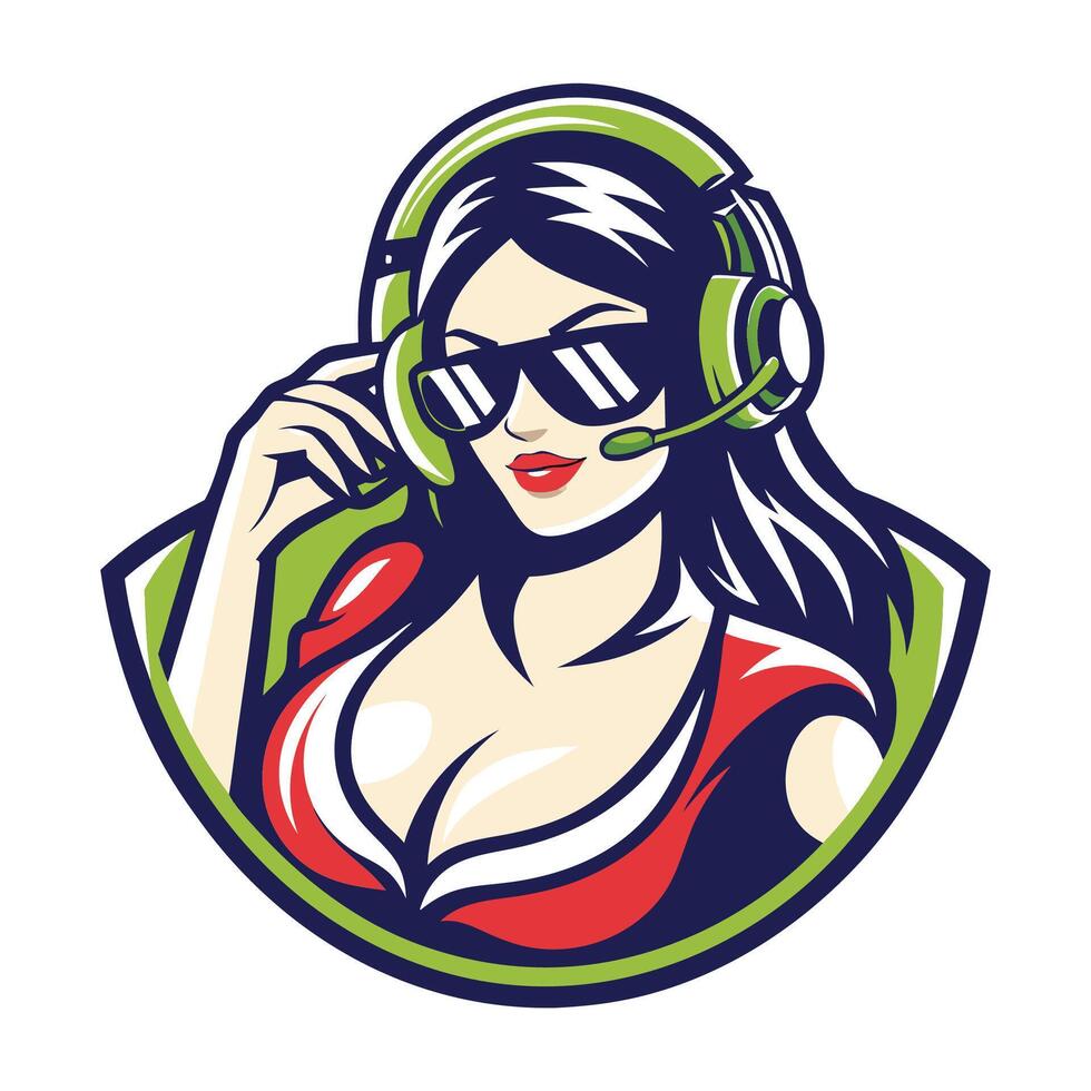woman wearing and sunglasses vector