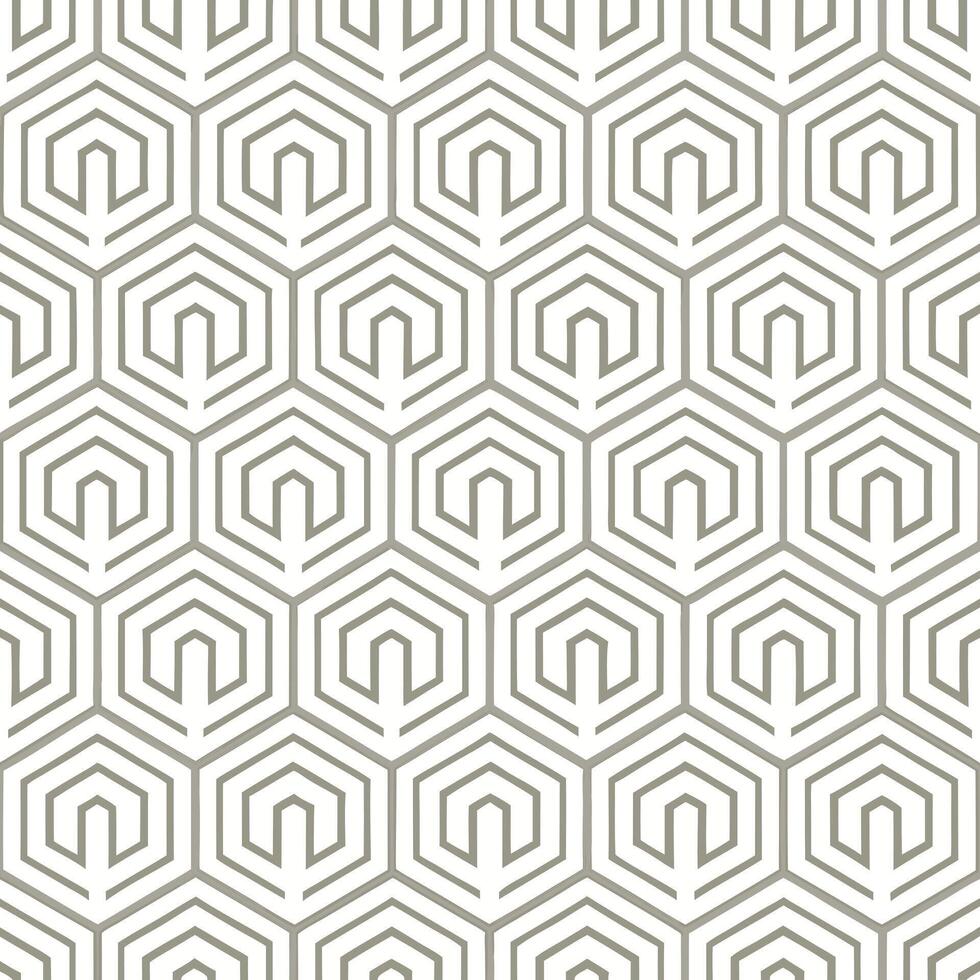Abstract Geometric Pattern with Y Shapes and Hexagonal Design vector