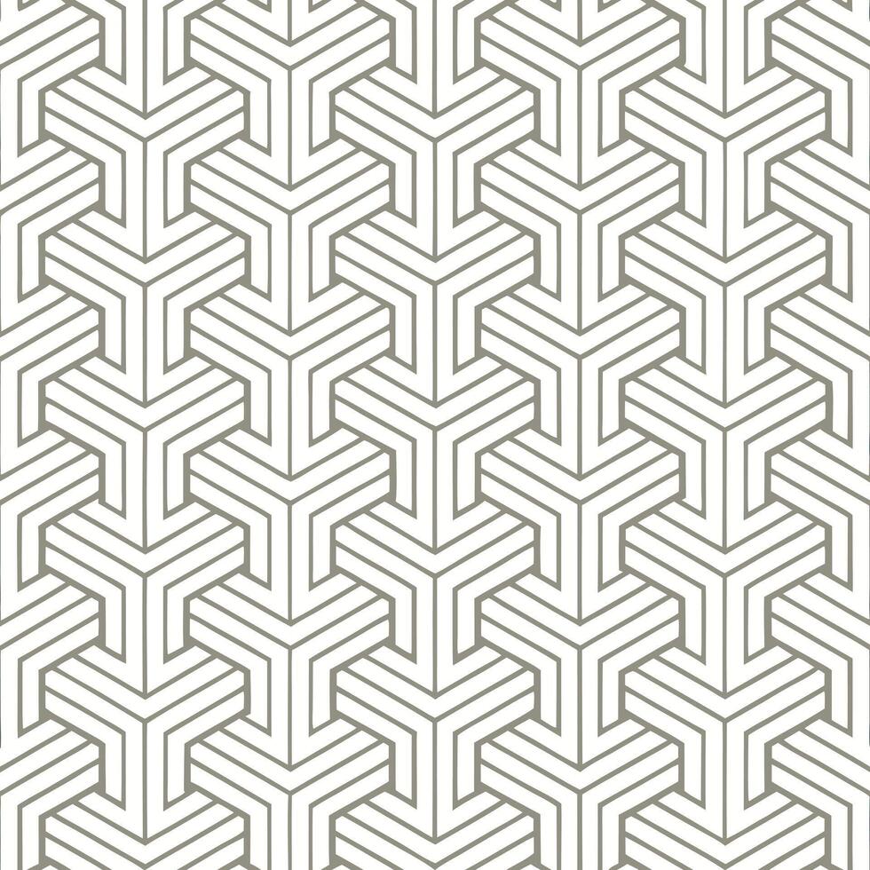 Bold Hexagonal Pattern with Interlocking Y Shapes in Geometric Style vector