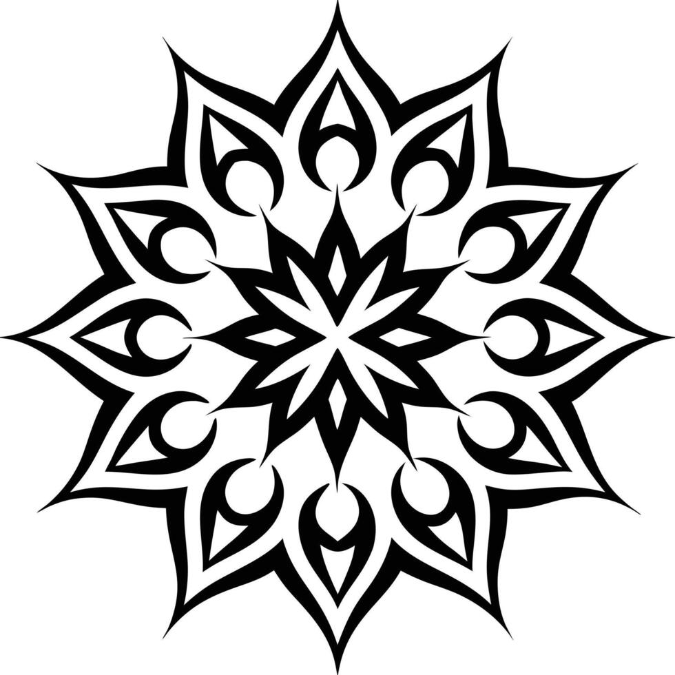 Minimalist Floral Line Art in Black and White vector
