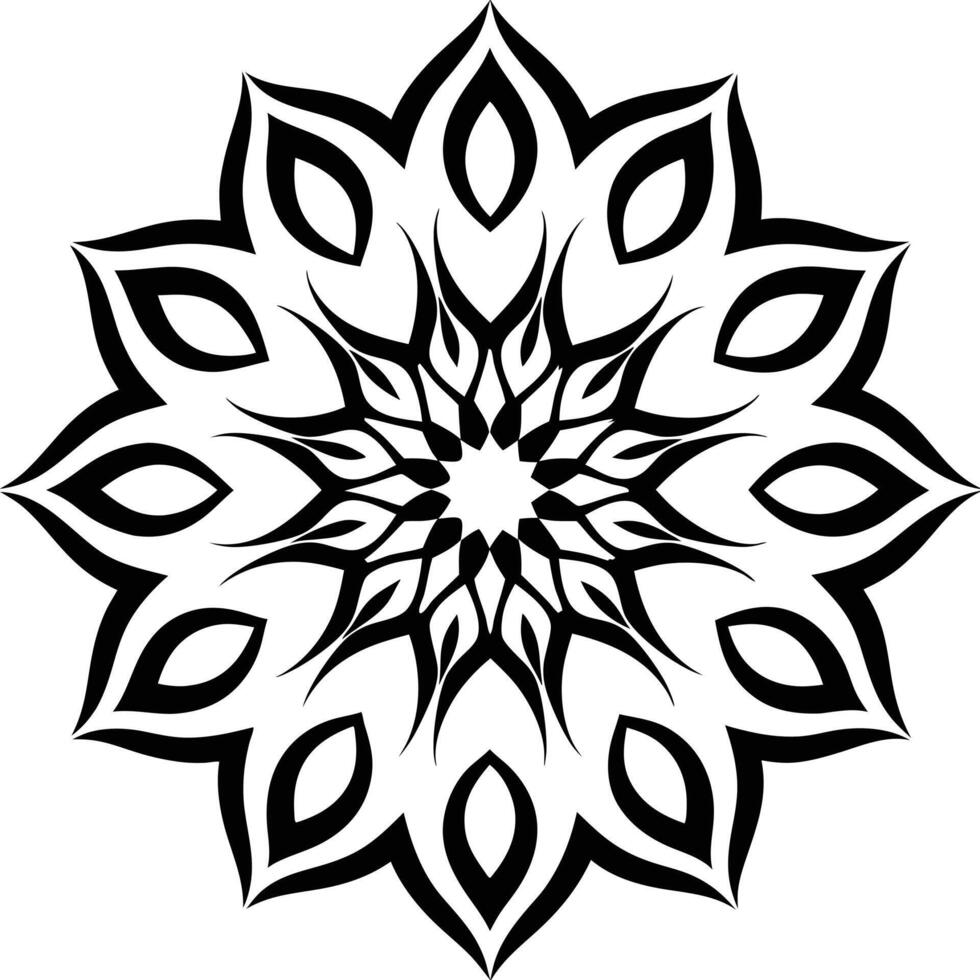 Black and White Minimalist Floral Silhouettes vector