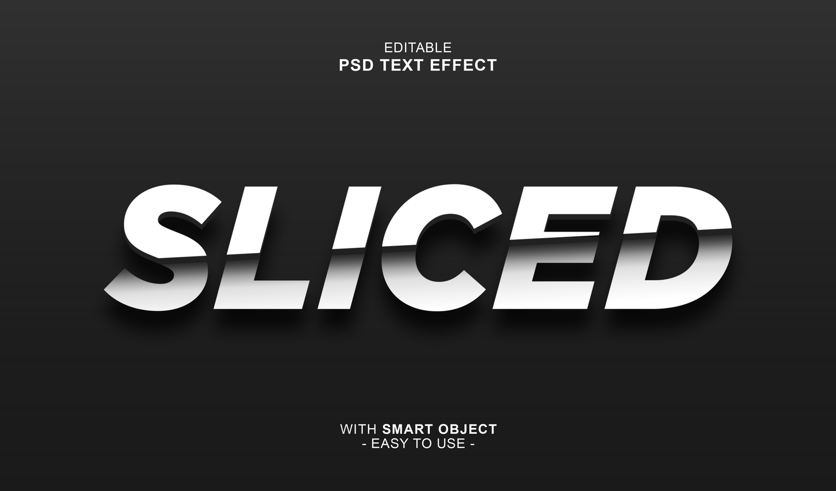 3d editable sliced text effect typography style template psd