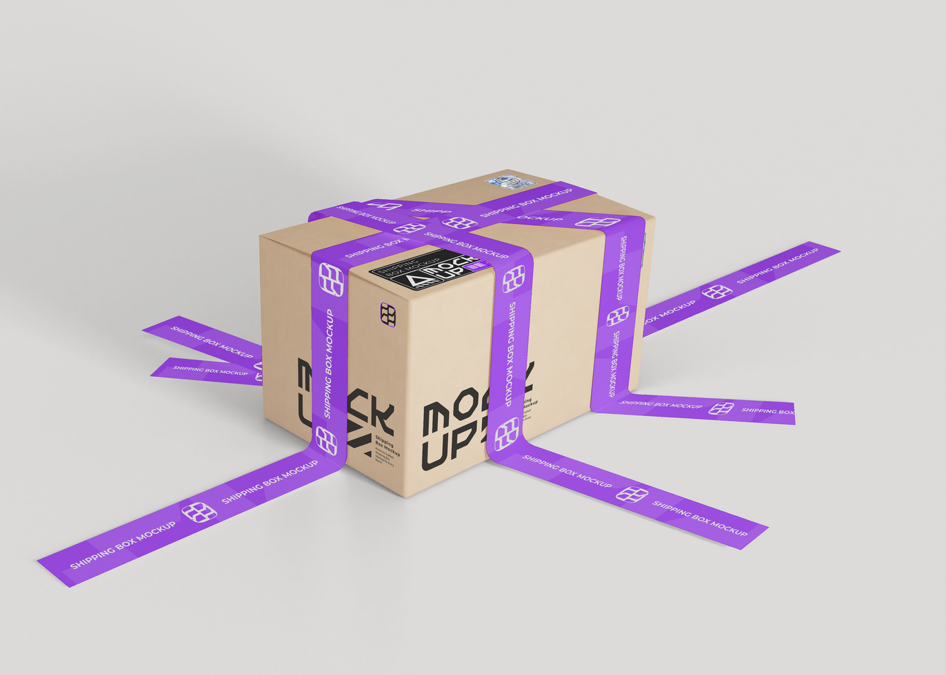 Cardboard Box Mockup psd