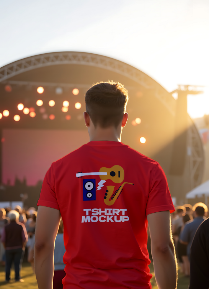Tshirt Music Concert Mockup psd