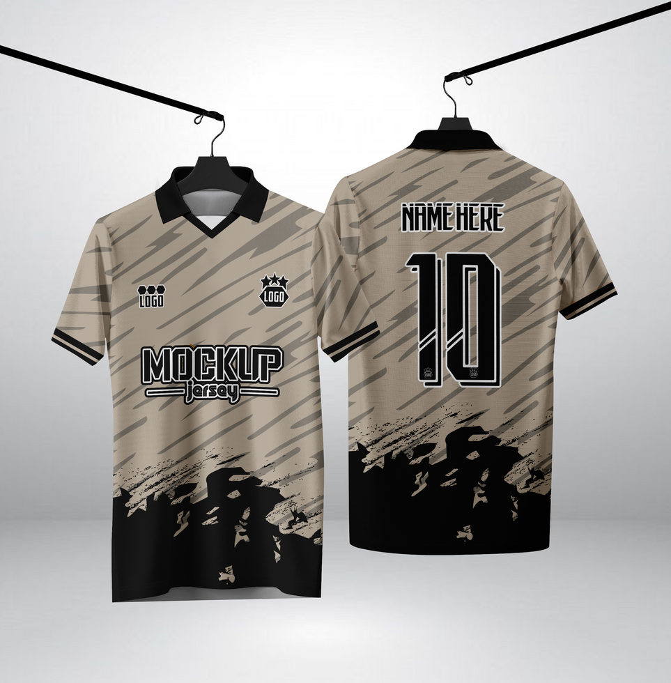 brown with black splash jersey psd