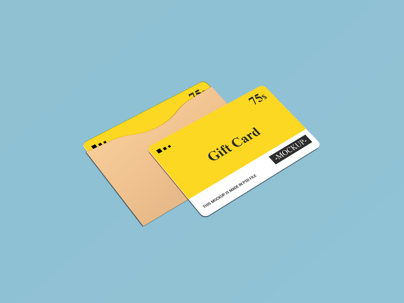 Two Gift Card Mockups psd