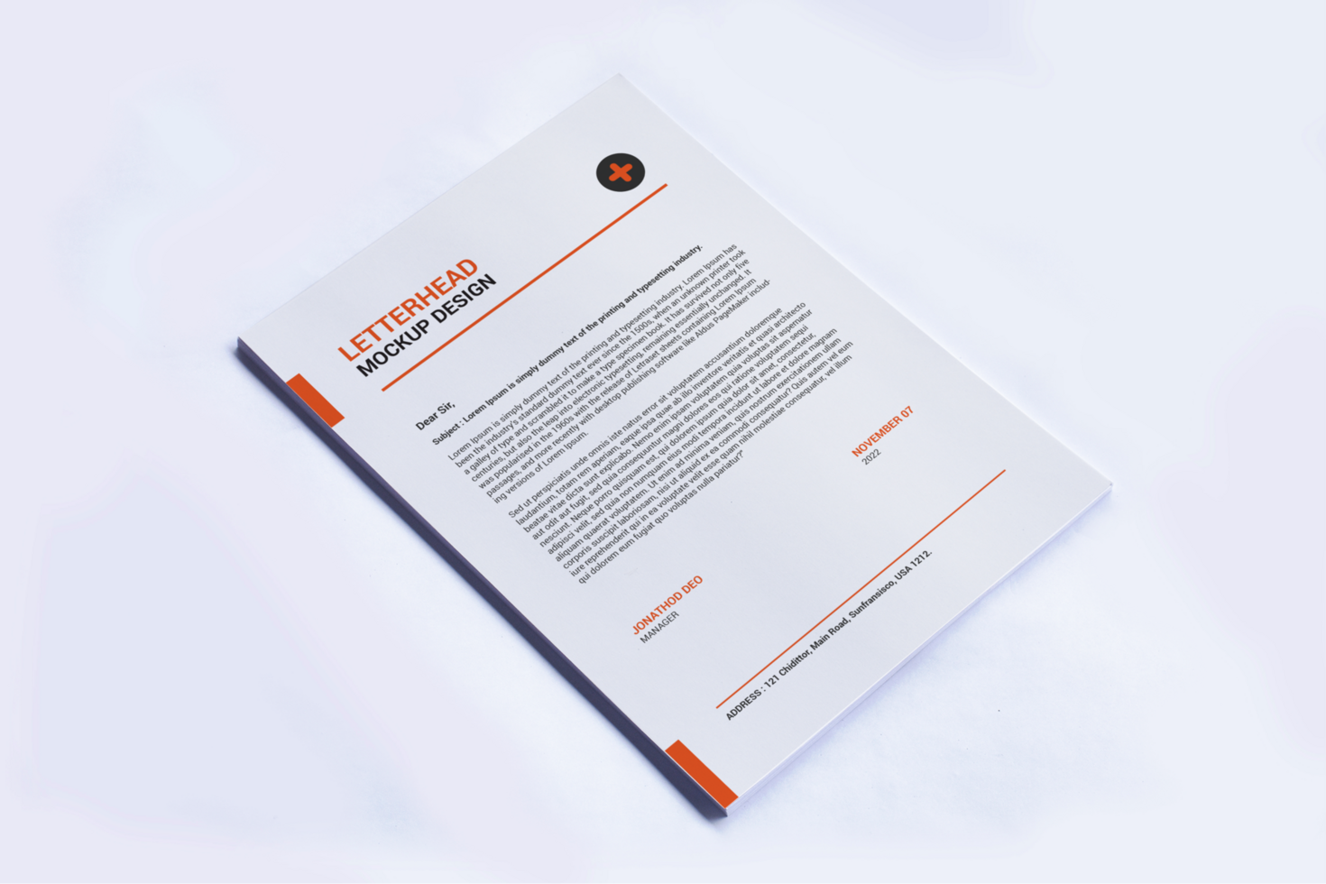 A4 Pages Mockup Template psd