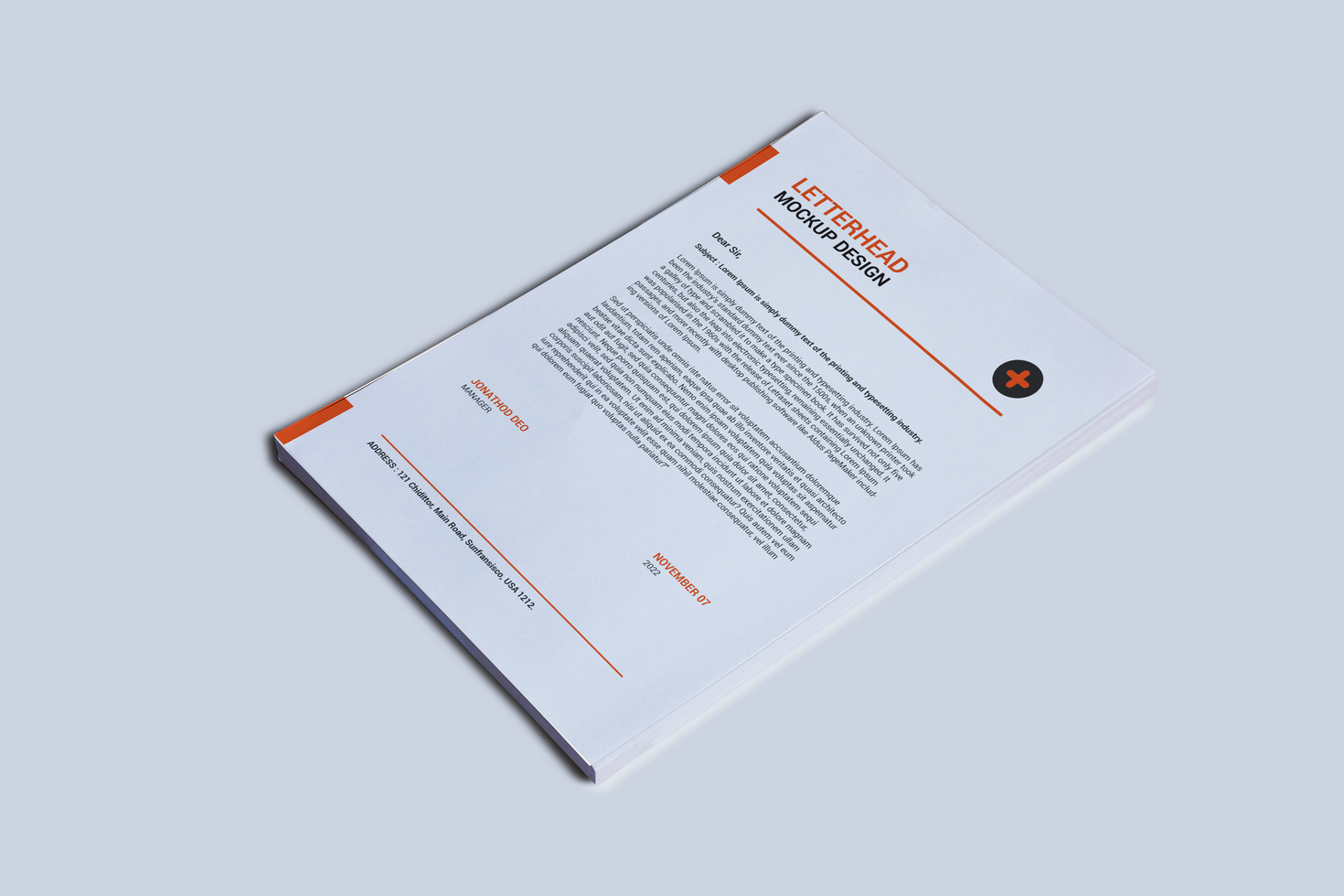 A4 Pages Mockup Design psd