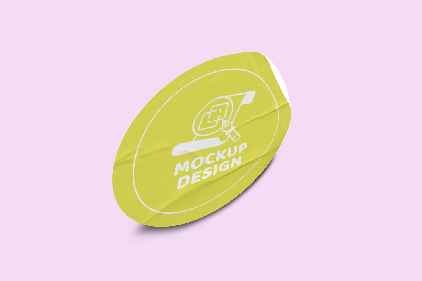 Side View Sticker Mockup Design Template Promotional Label Tag Mockup psd