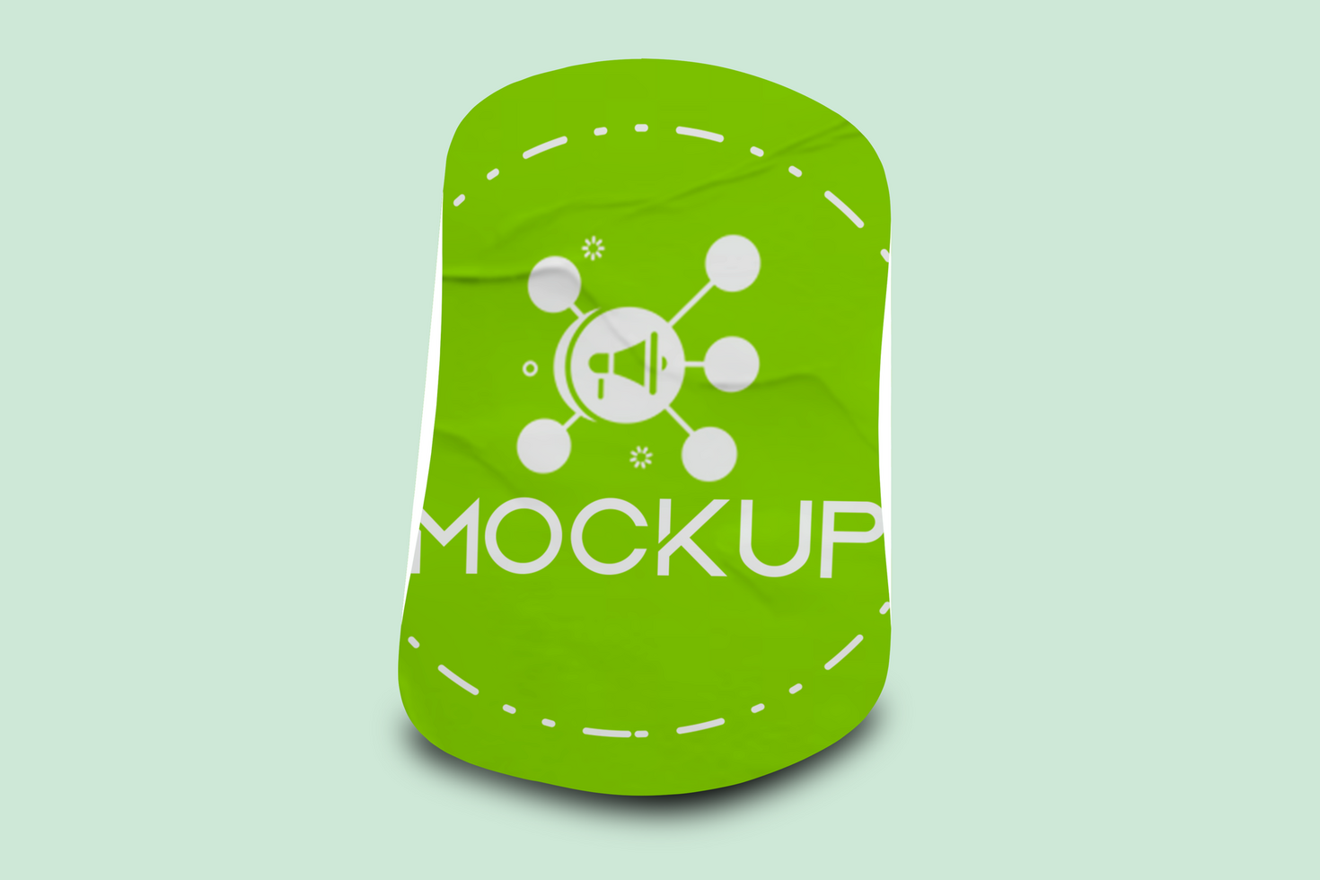 Two Side Peeling Sticker Mockup Design Template Promotional Label Tag Mockup psd