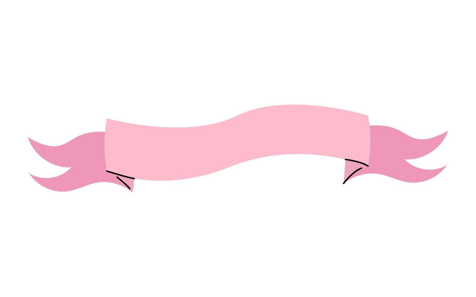 Decorative pink ribbon banner designed for celebrations or announcements vector