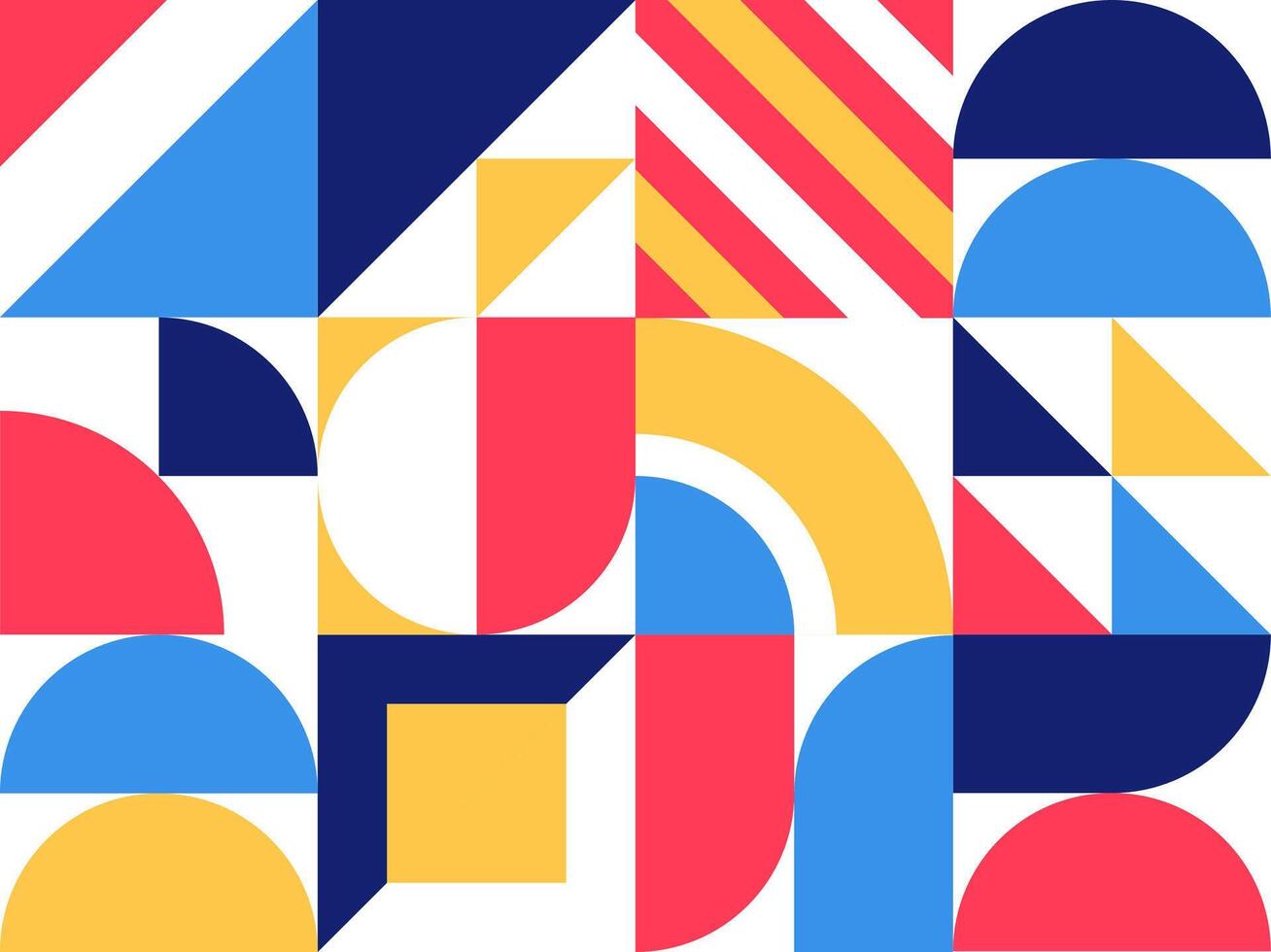 Geometric mural abstract pattern background vector
