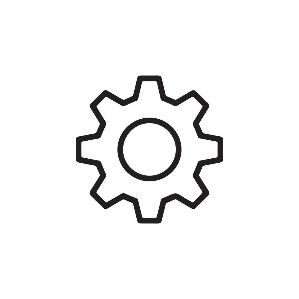 Gear Icon for Settings, Engineering, and Technology Themes vector