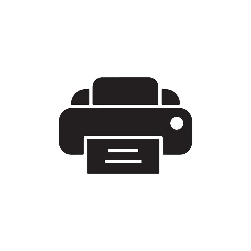 Printer Icon for Office, Technology, and Printing Themes vector
