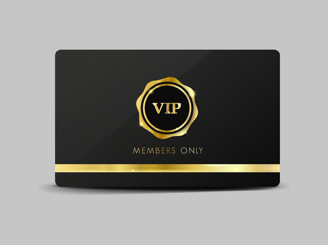 Premium golden elegant vip card template. Modern business card for members only. Luxury design. vector