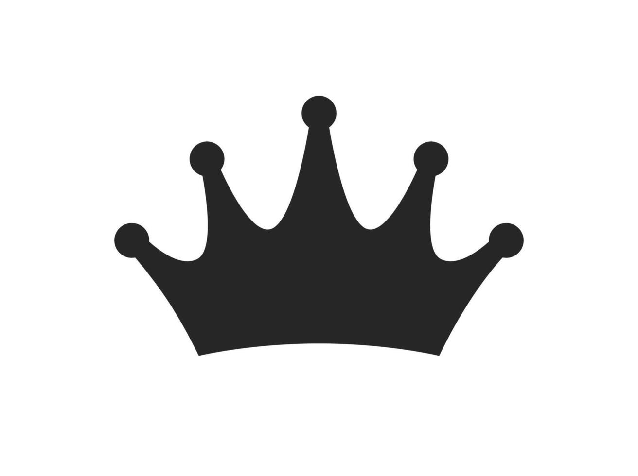 King or queen crown silhouette. Crown icon. vector