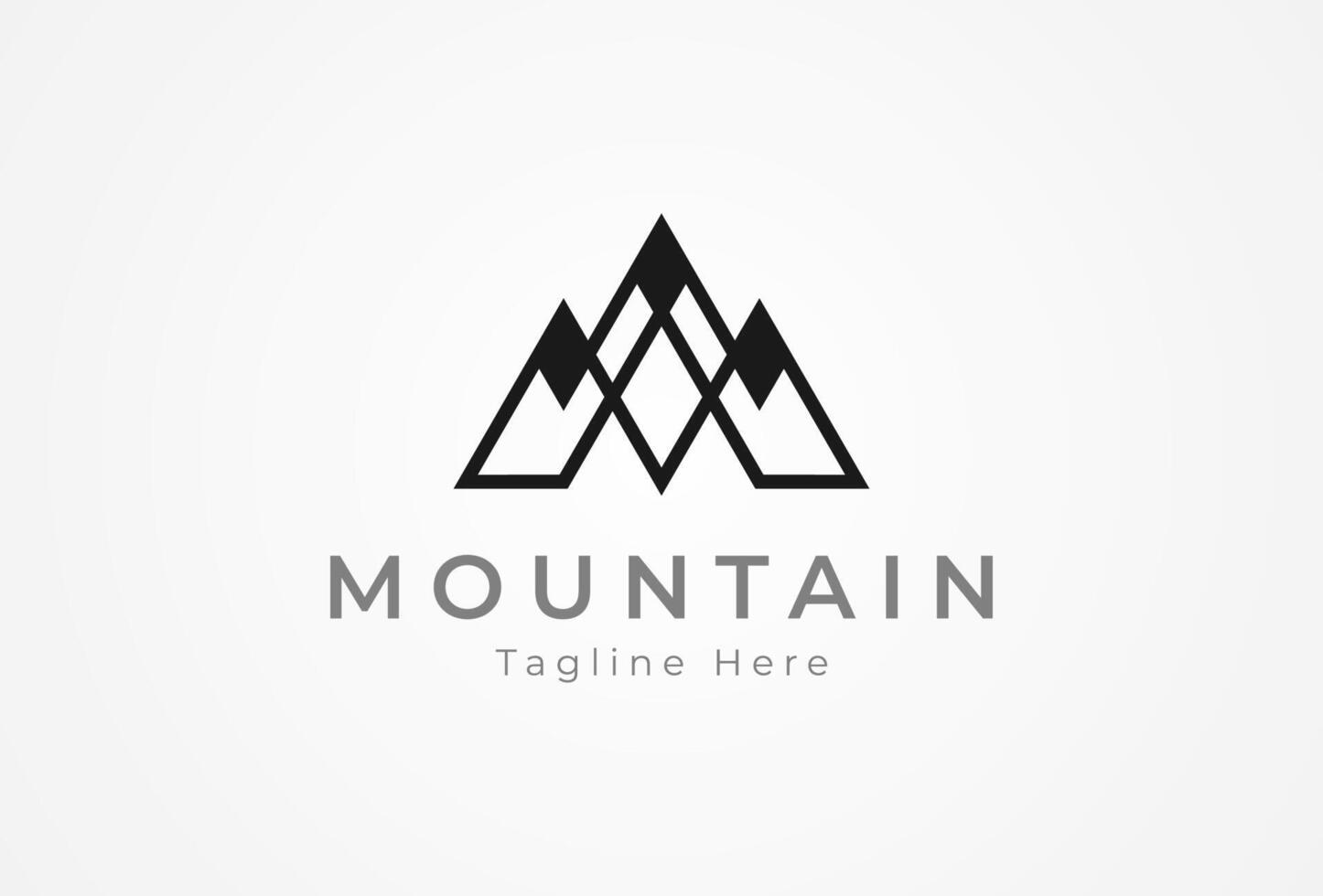 Mountain logo, abstract letter M with mountain combination, usable for brand and company logos, logo design template element, illustration vector