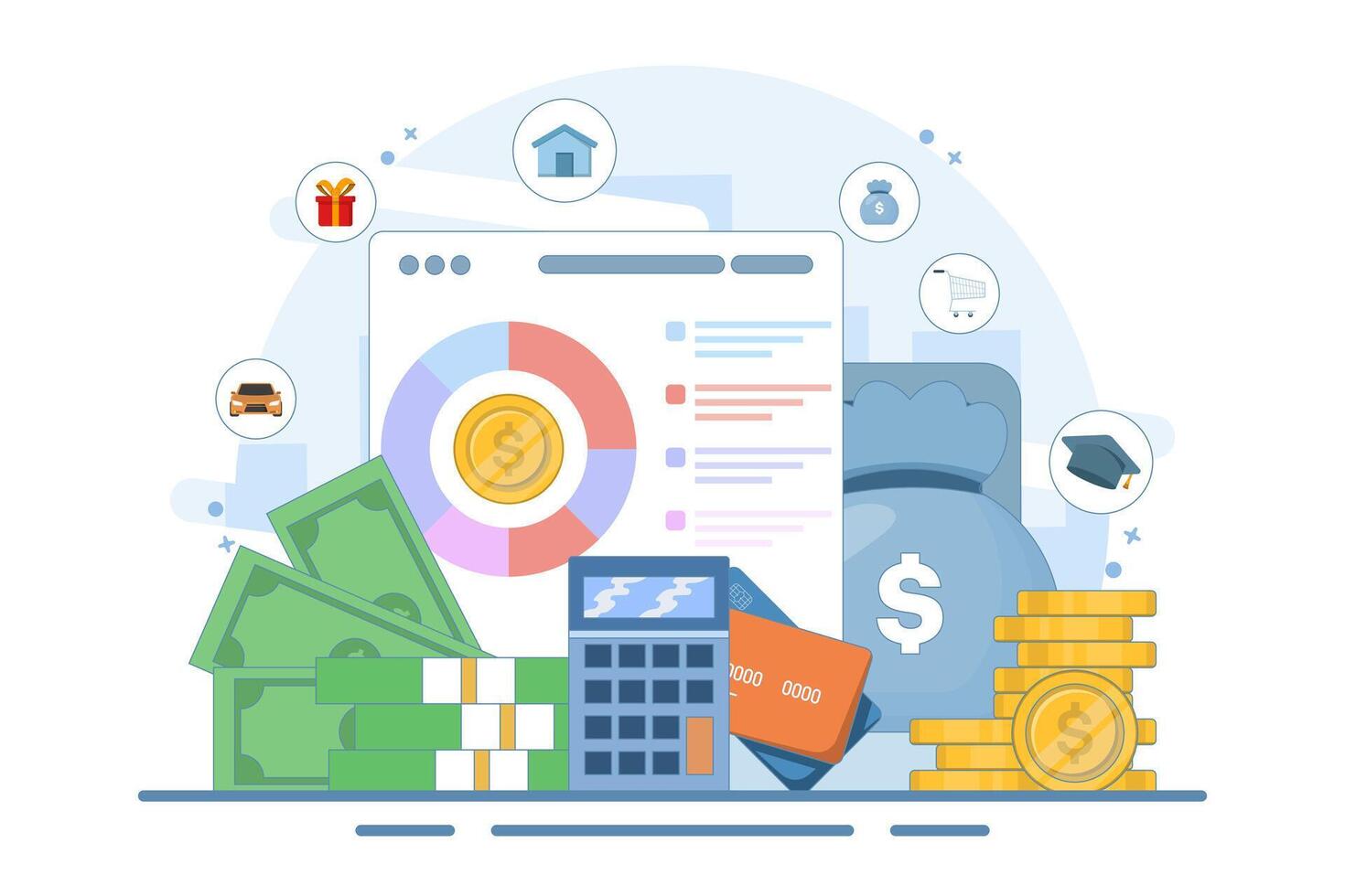 Gestión financiera ilustración