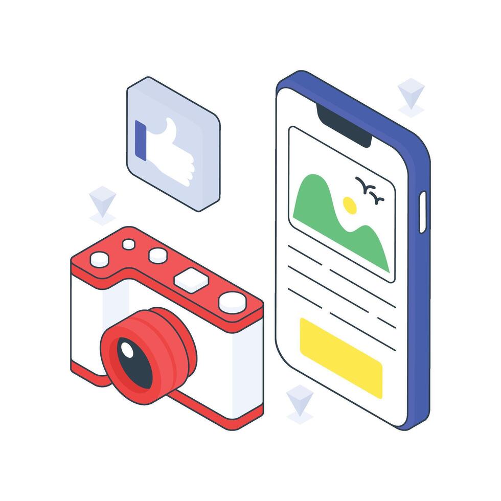New image isometric Colored illustration vector