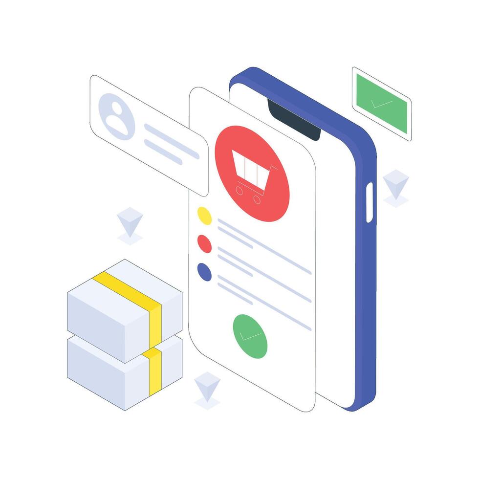 Order Confirmation isometric Colored illustration. vector
