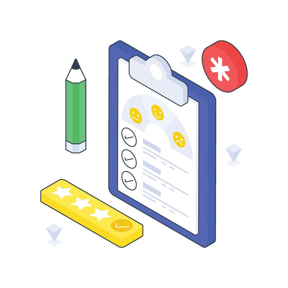Health Survey isometric Colored illustration. EPS File stock illustration vector