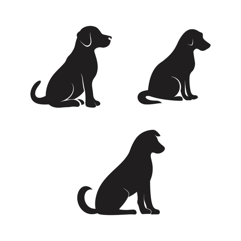 dog silhouette Collection High-Quality dog clipart vector
