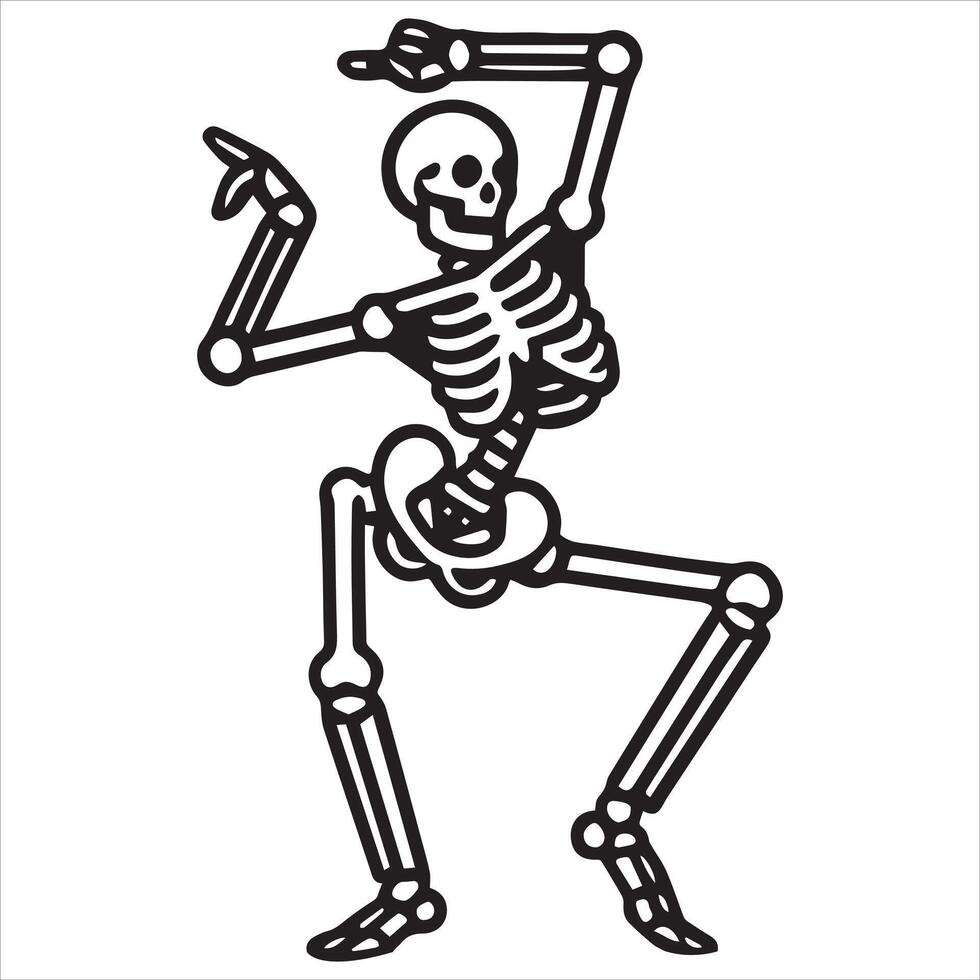 Bone Dancing Clipart Illustration vector