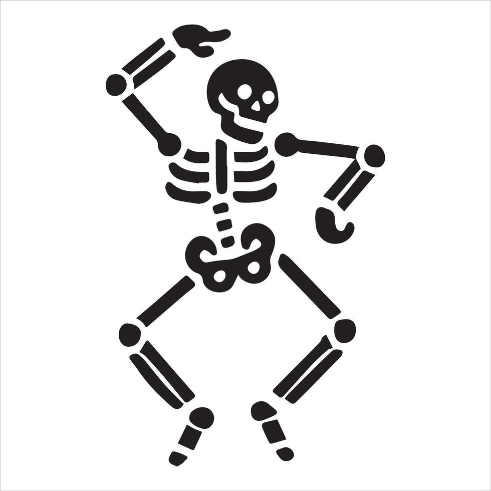 Skeleton Dance Party Clipart Design vector