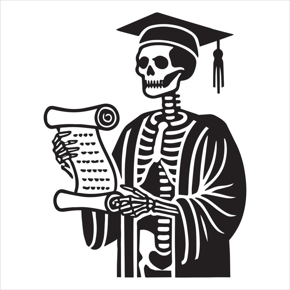 The Bone Scholar Clipart Illustration vector