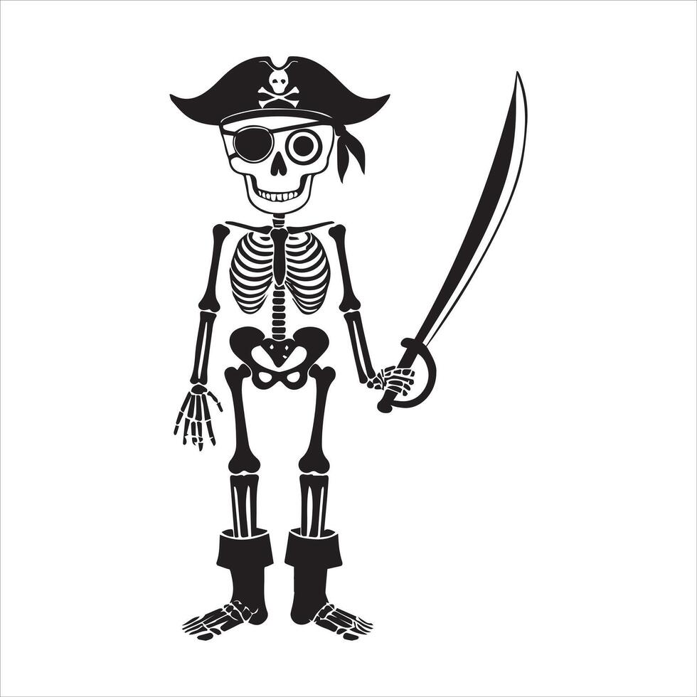 Skeleton Swashbuckler Knight Artwork vector