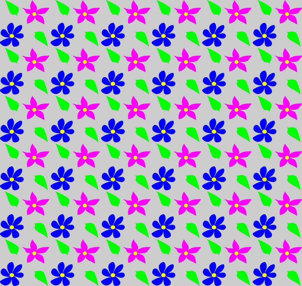 Seamless texture in the form of a multi-colored floral pattern drawn in doodle style on a gray background vector