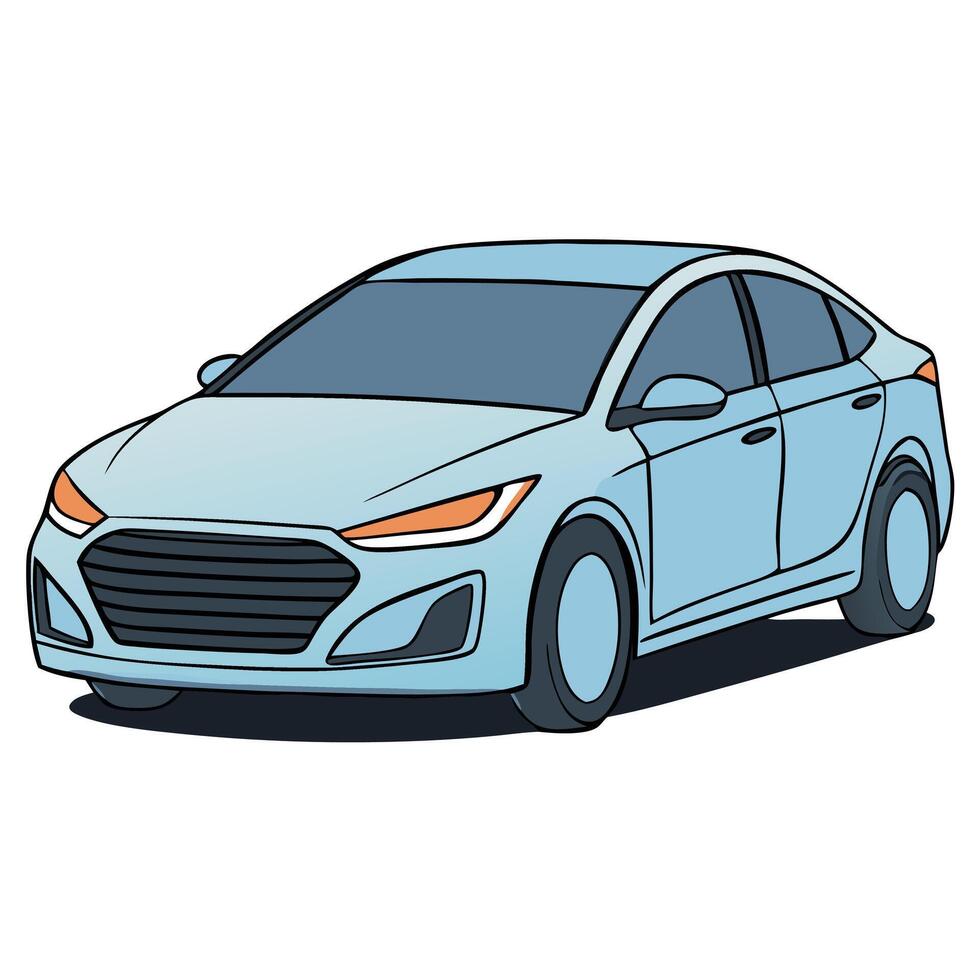 High-Definition Car Illustration of a Luxury Electric SUV vector