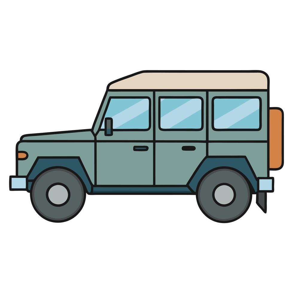 Editable Concept Car Illustration with Bold and Unique Features vector