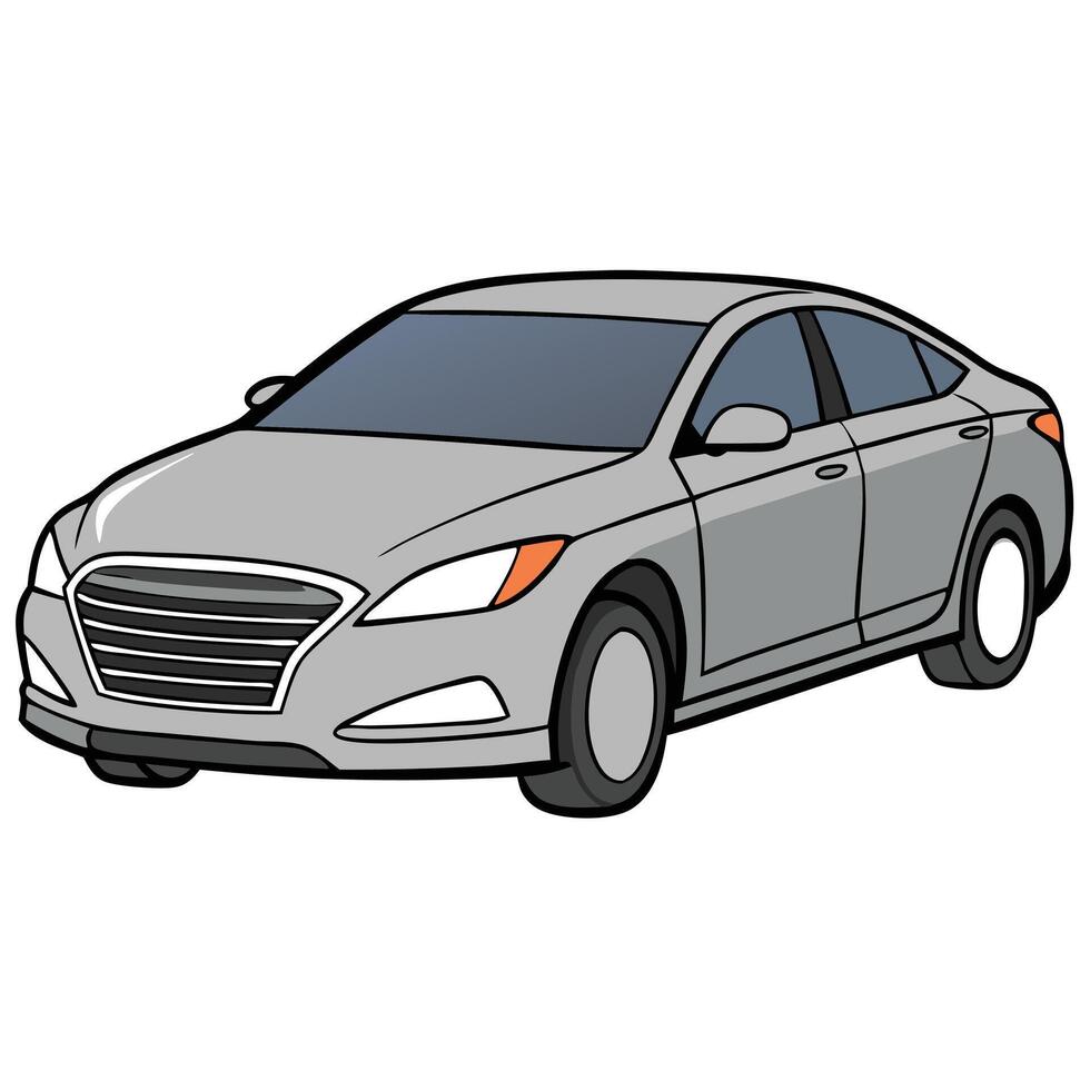 Realistic Sports Car Illustration with Dynamic Motion Effects vector