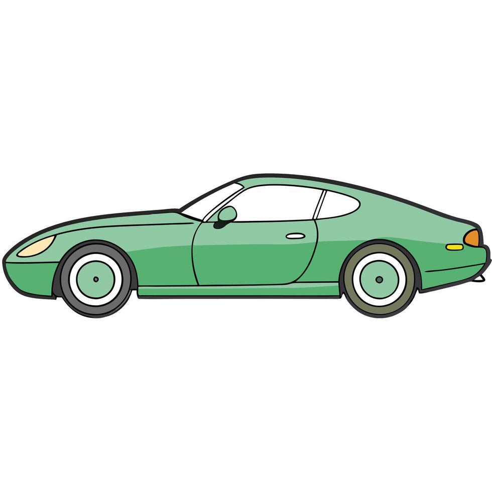 Editable Family Car Illustration for Brochures and Posters vector