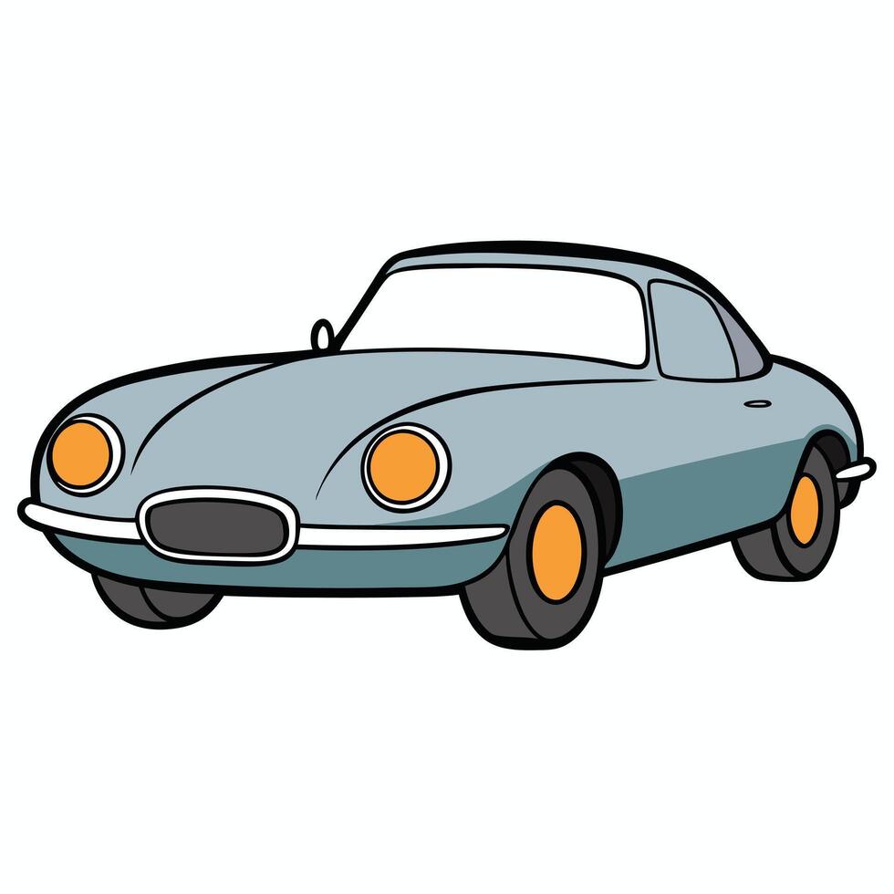 High-End Car Illustration Featuring a Futuristic Coupe Design vector