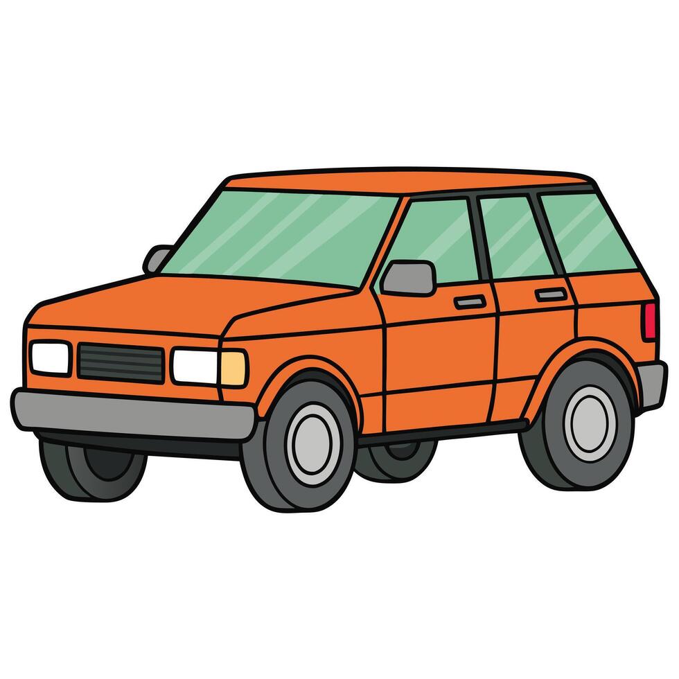 Professional Car Illustration with Detailing for Brochures vector