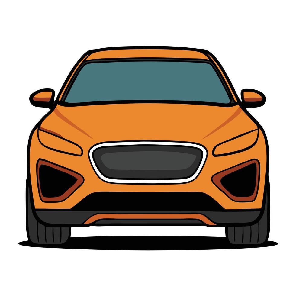 Professional Car Illustration of a Family SUV vector