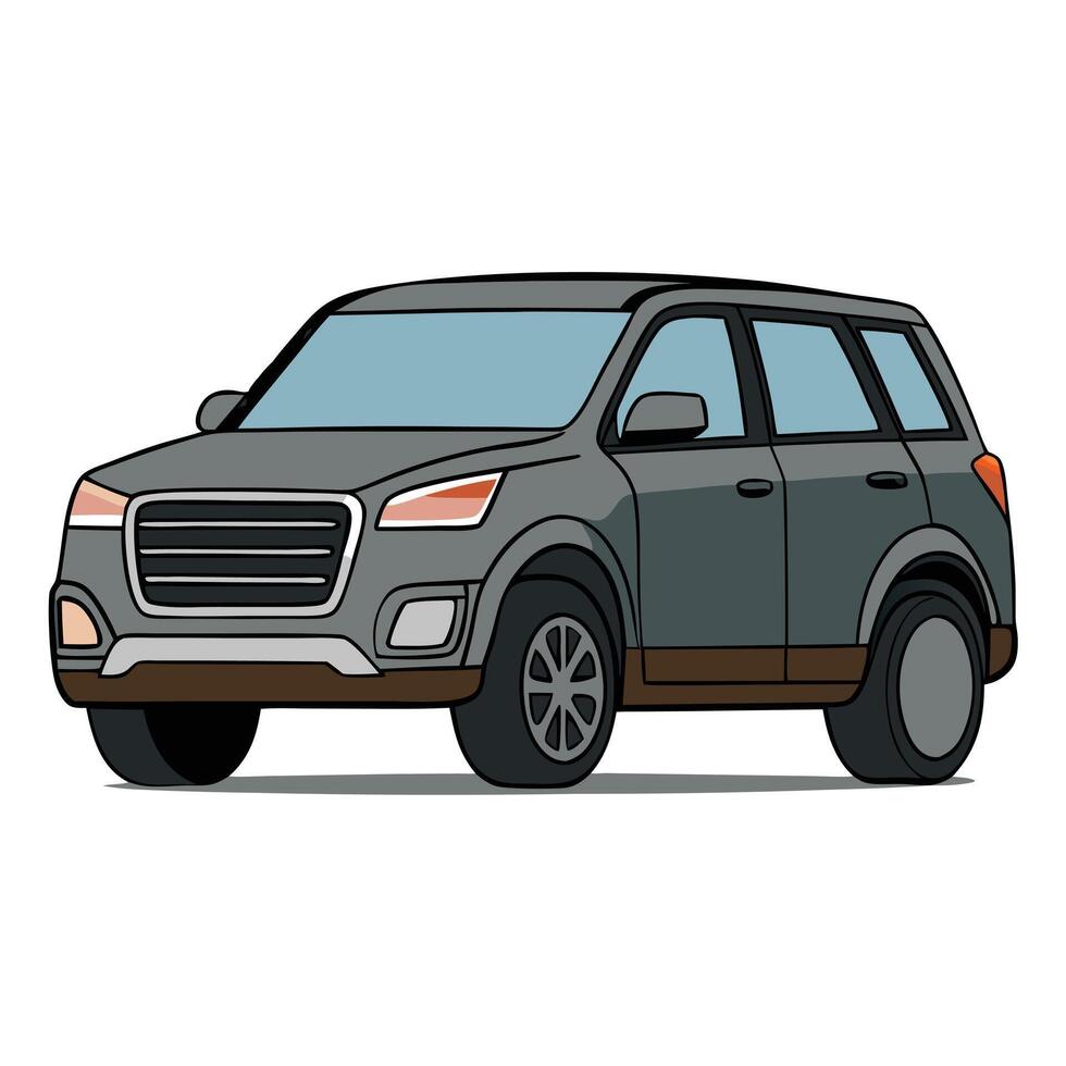 Professional Car Illustration with Detailed Design Features vector