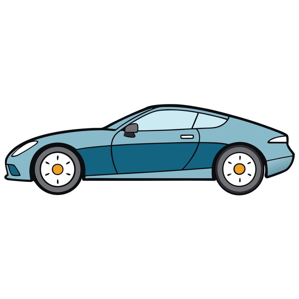Car Illustration Highlighting a Bold and Luxurious Sedan Design vector