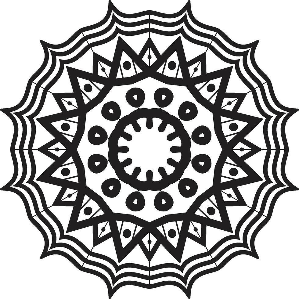mandala template black vector