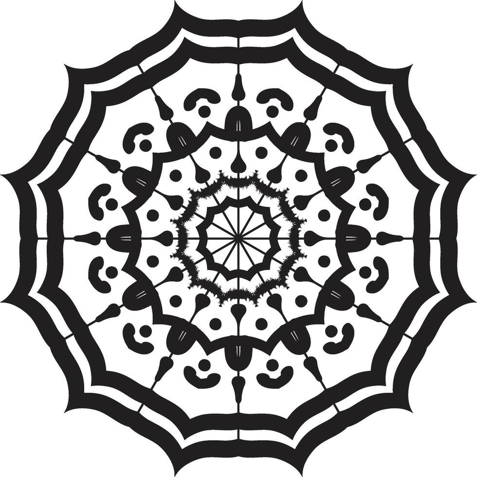 mandala template silhouette vector