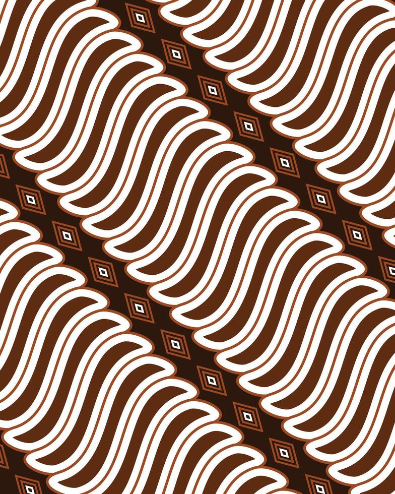 Background of Indonesian Javanese batik cloth pattern vector