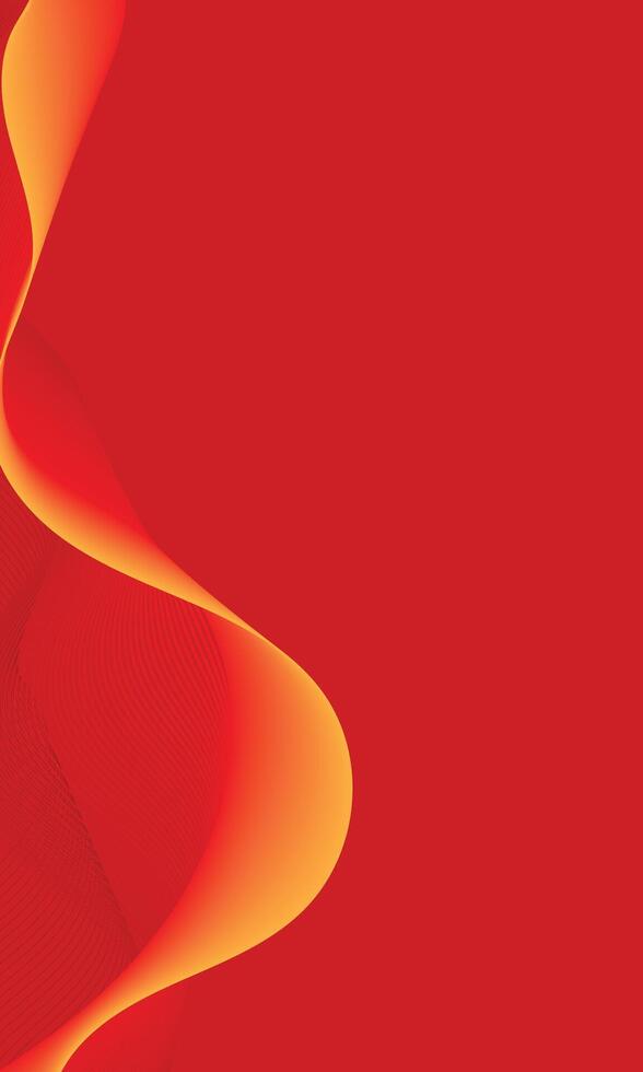 Abstract wavy curved red lines blank wallpaper vector