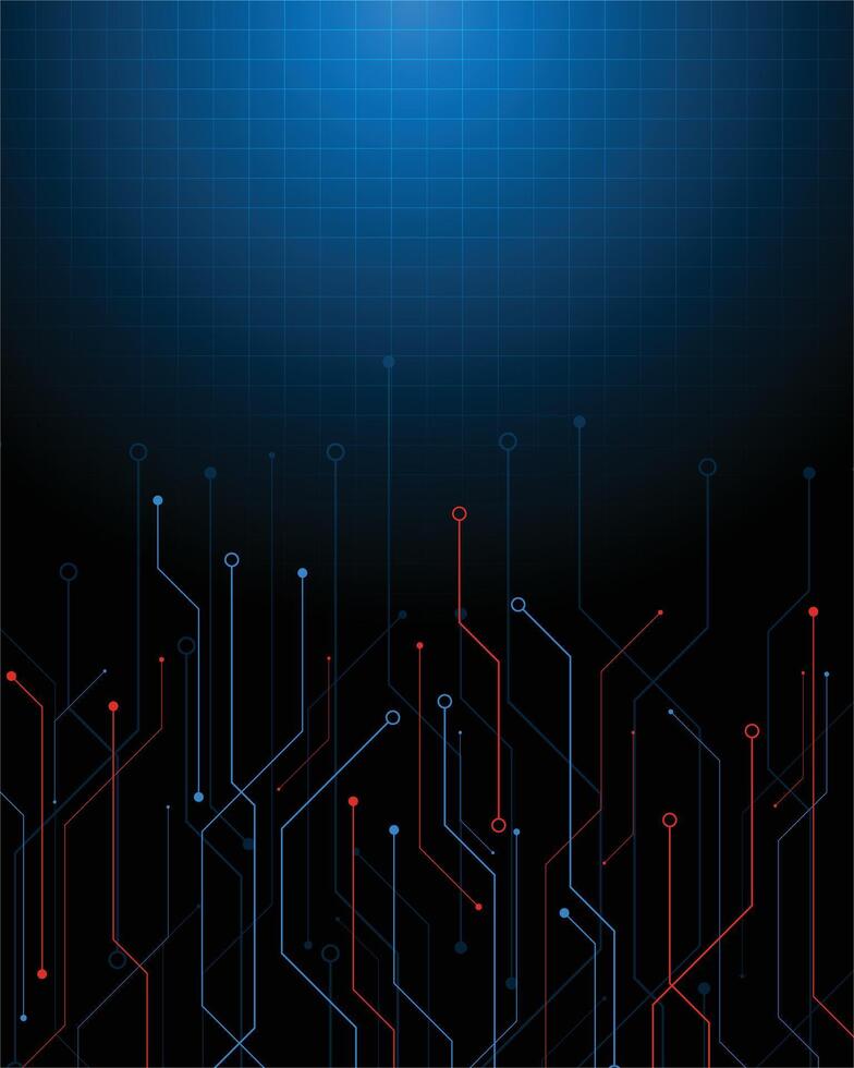 Electronic circuit board line technology background vector