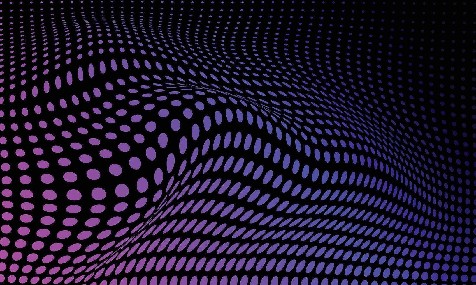 Abstract wavy curved dots pattern technology background vector