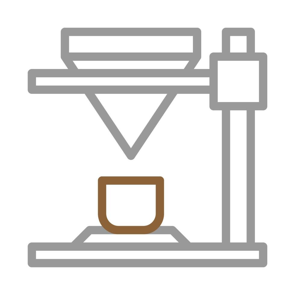 Coffee brewing process icon. Concept of coffee making and preparation. vector