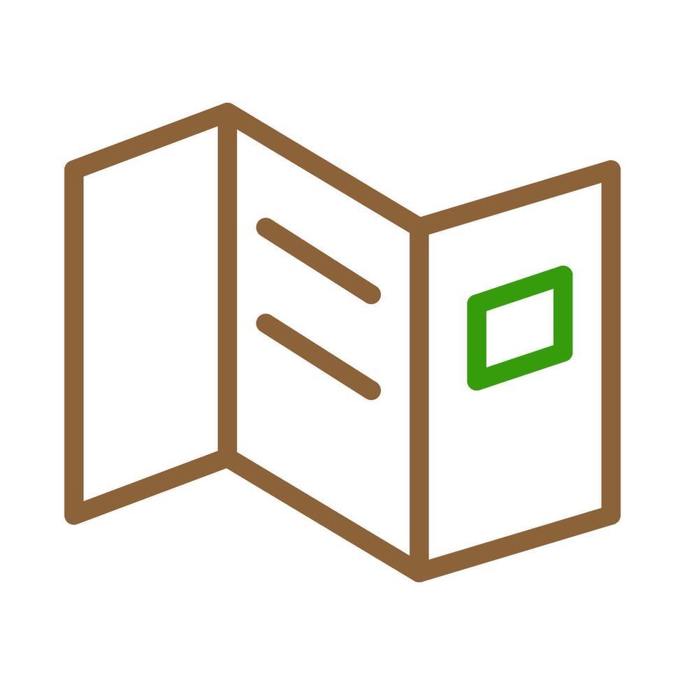 Trifold brochure icon. of advertising, marketing, and promotion. vector