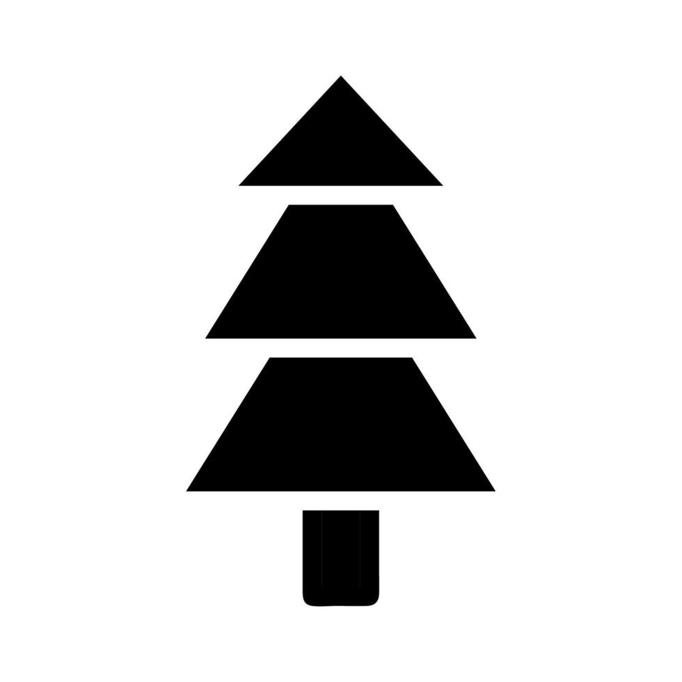 Evergreen tree silhouette. Concept of nature, ecology, and environment. vector